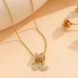 Swan & Evil Eye Pendant