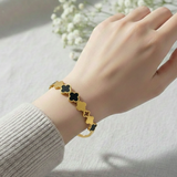 Gold Clover Bangle
