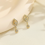 Zirconia Leaf Dangles