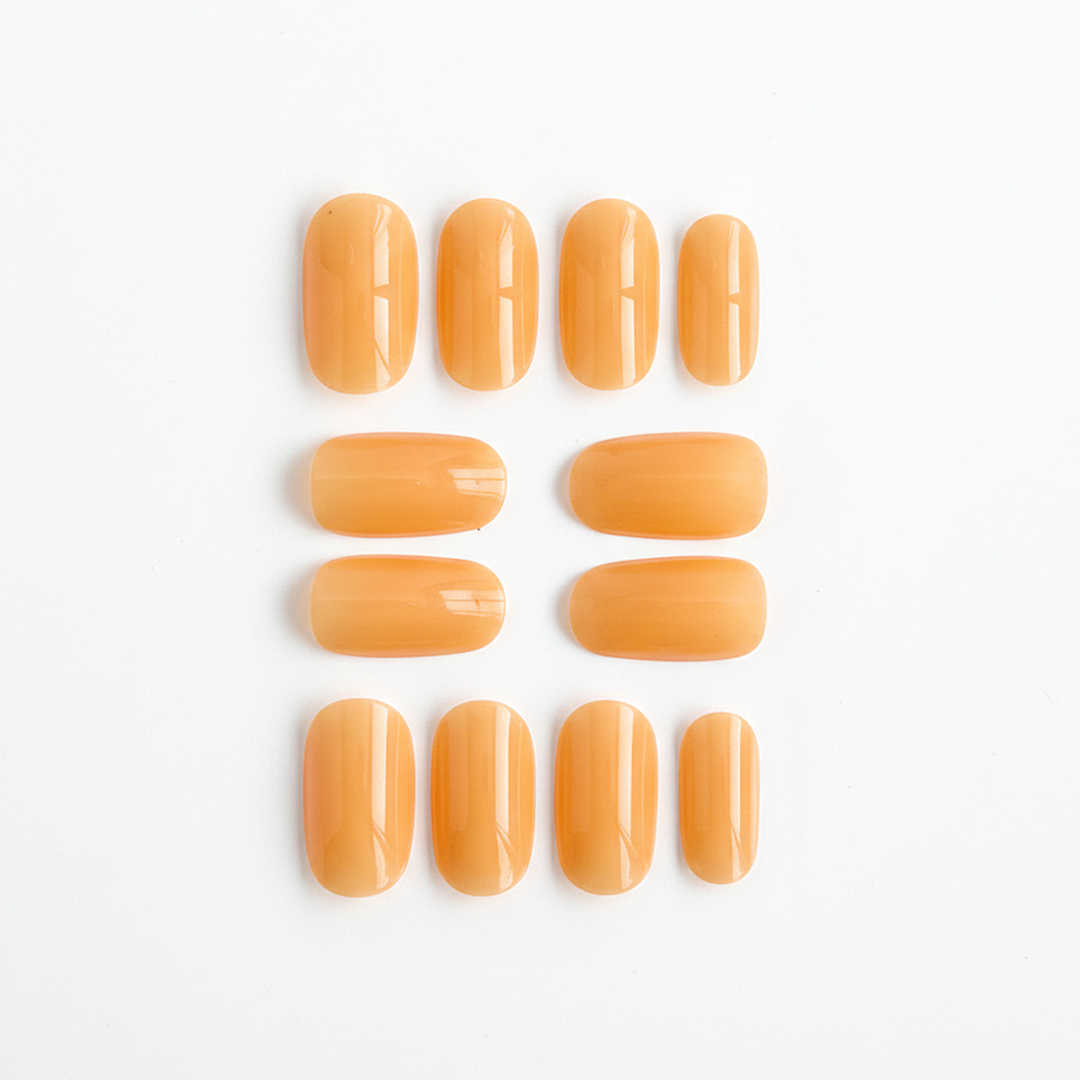 Amber Oval Press-On Nails