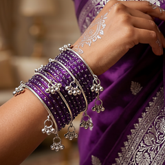 Silver Kashmiri RD Bangles Set