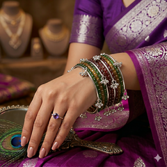 Silver Kashmiri RD Bangles Set