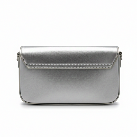 Silver Flap Crossbody