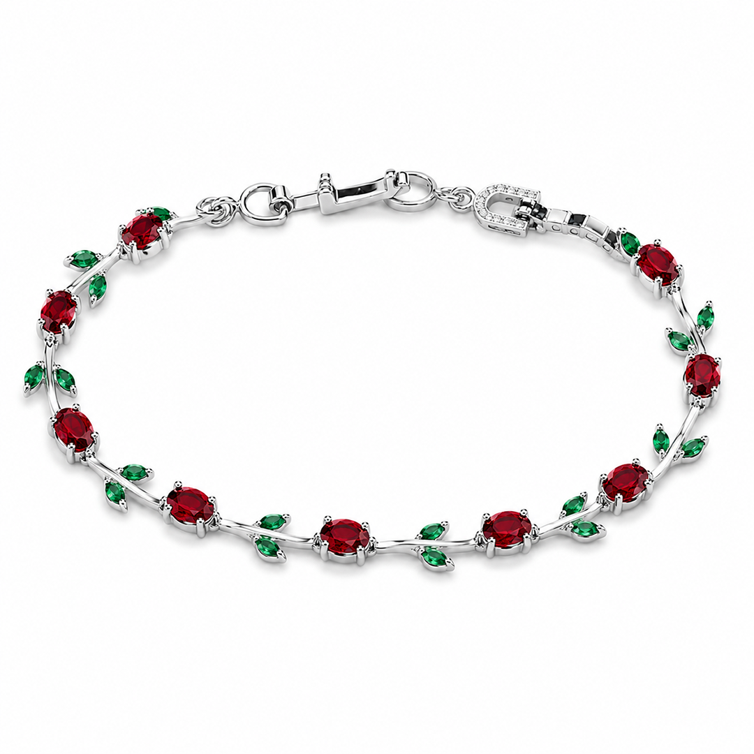 Ruby Green Vine Bracelet