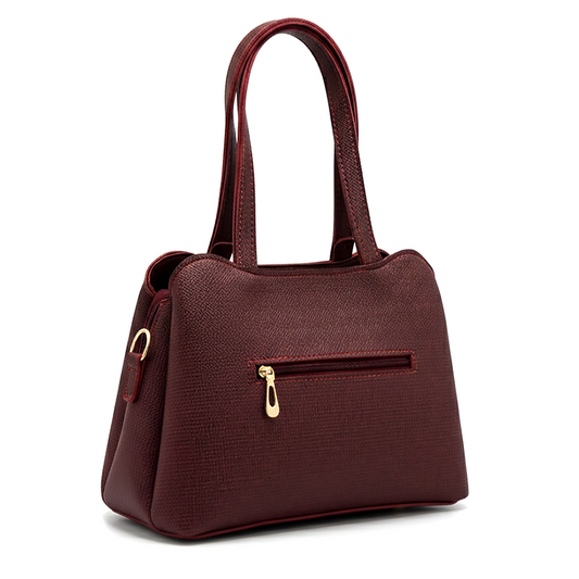 Burgundy Top Handle Bag