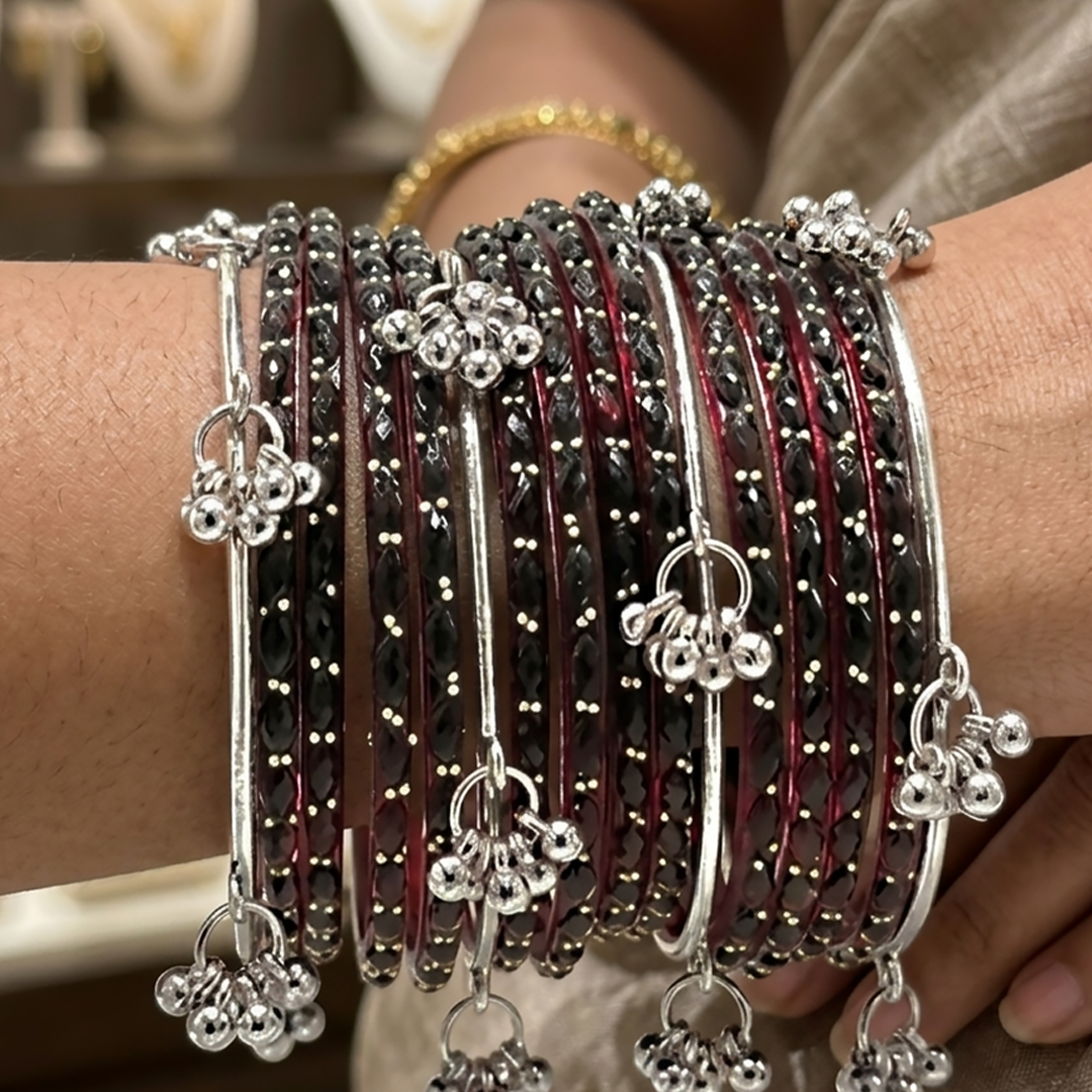Silver Kashmiri RD Bangles Set