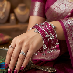 Silver Kashmiri RD Bangles Set