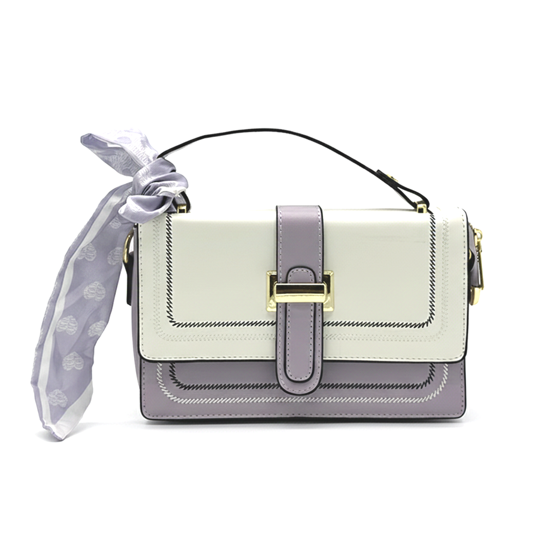 Two-Tone Scarf Shoulder Bag