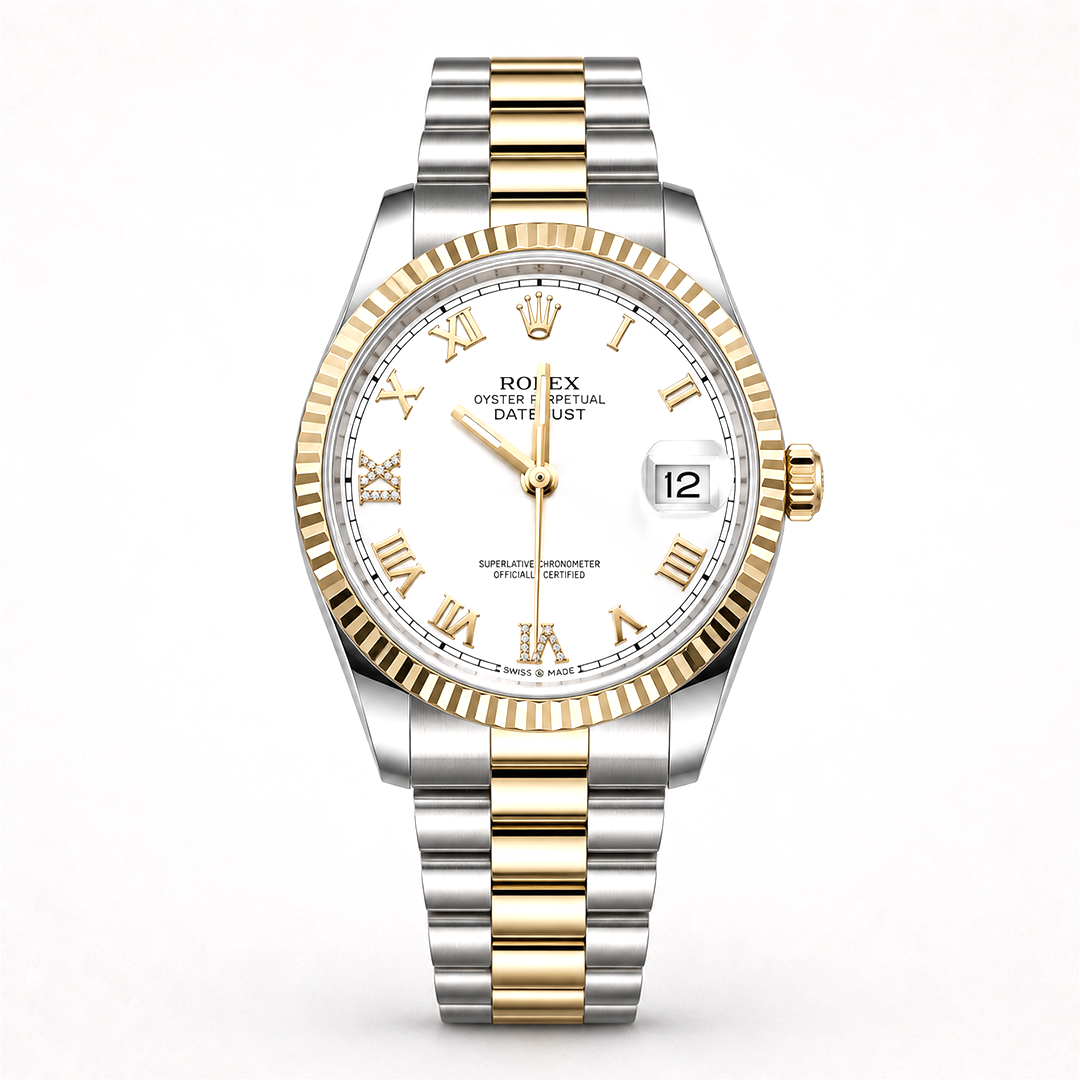 Two-Tone Silver Dial Watch