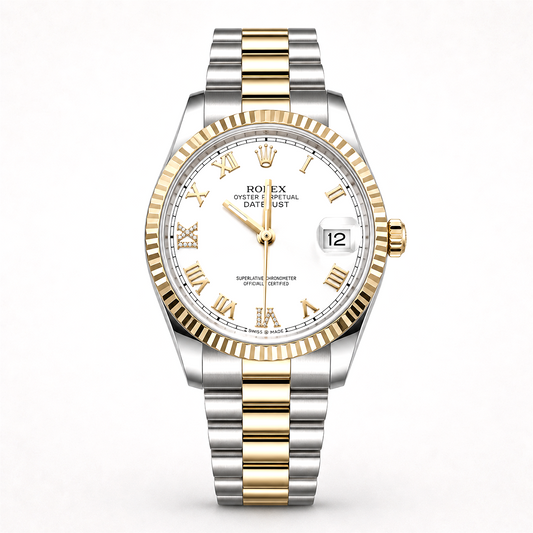 Two-Tone Silver Dial Watch