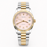 Two-Tone Rose Dial Watch