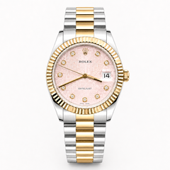 Two-Tone Rose Dial Watch