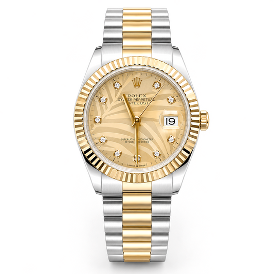 Two-Tone Gold Dial Watch