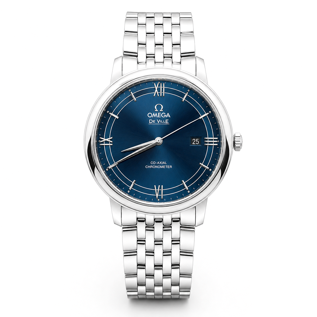 Omega – Blue Dial Steel Watch
