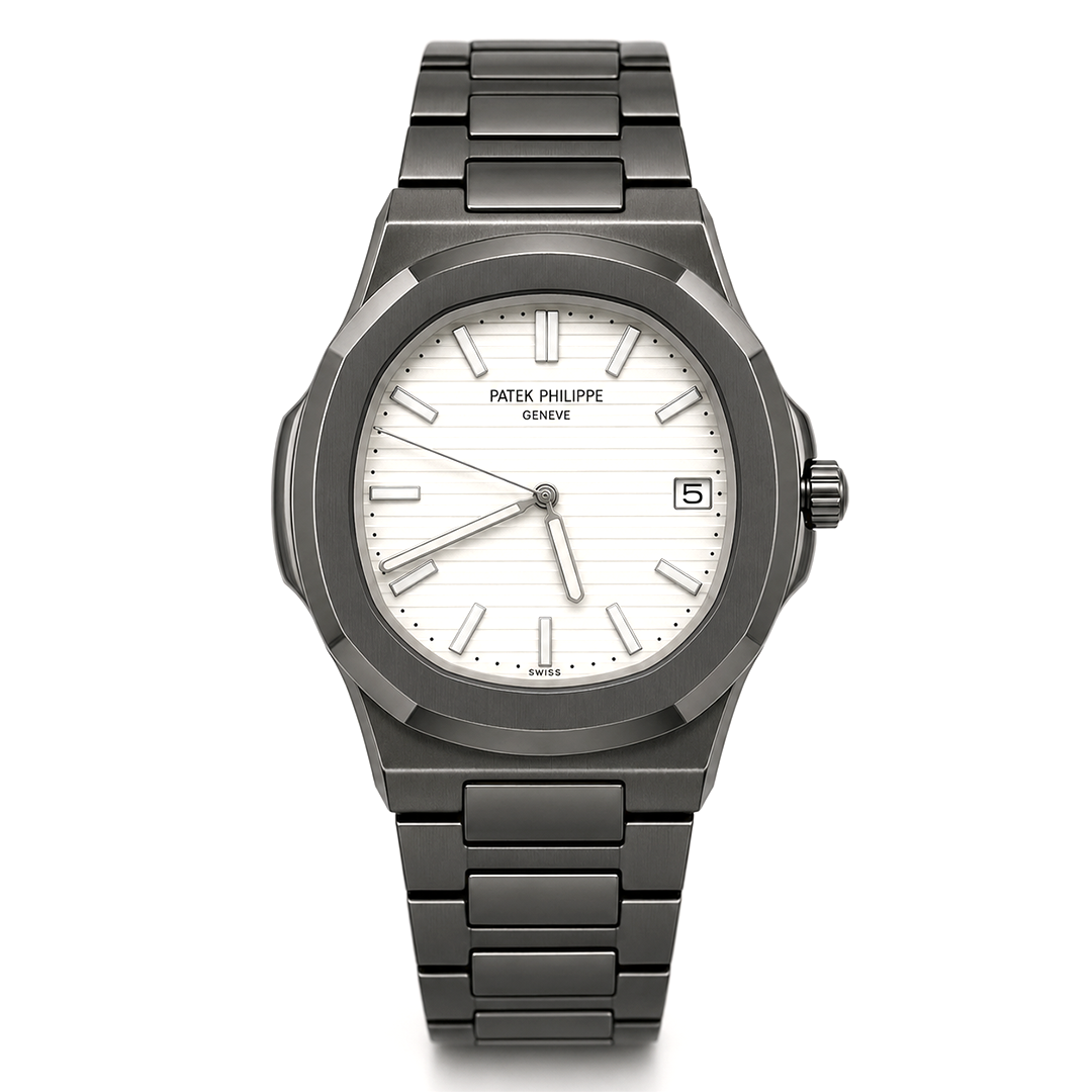 White Dial Dark Grey Watch