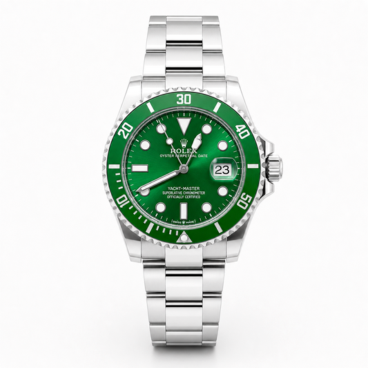 Green Dial Stainless Steel Watch