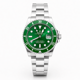 Green Dial Stainless Steel Watch
