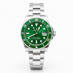 Green Dial Stainless Steel Watch