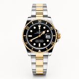 Two-Tone Black Dial Watch