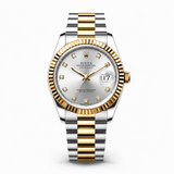 Gold-Tone Silver Dial Watch