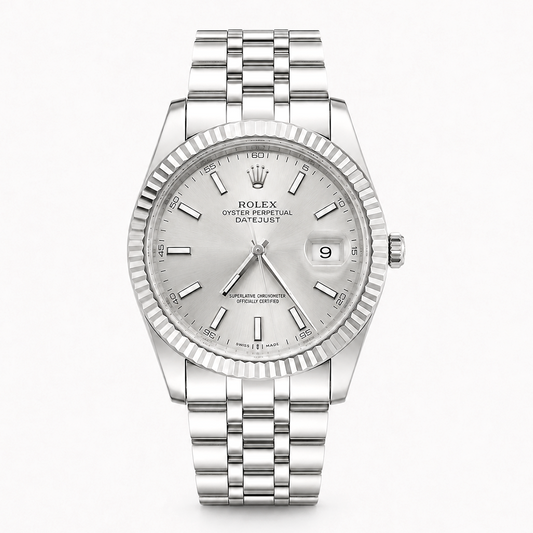 Silver Dial Stainless Steel Watch