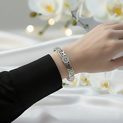 Ornate Medallion Link Bangle