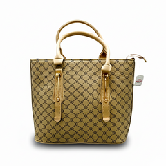 Beige Patterned Handbag