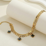 black cleef clover bracelet gold everyco
