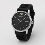 Black Dial Silicone Strap Watch