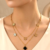 Black Gold Clover Pendant