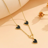 Black Heart Gold Pendants