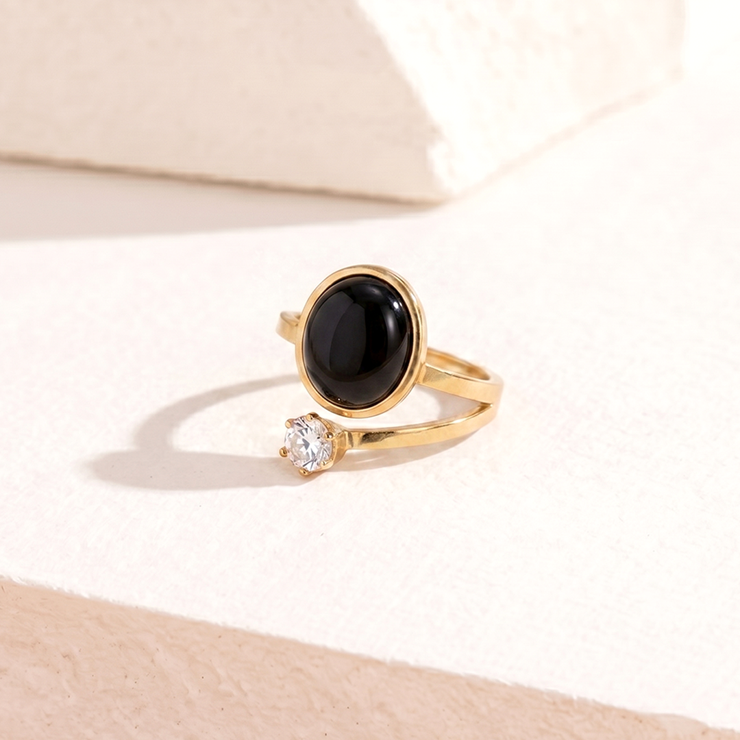Black Oval Bypass Ring