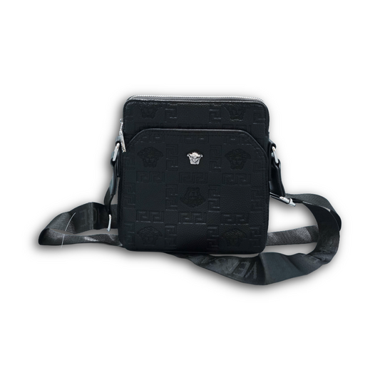 Black Embossed Crossbody Bag