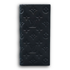 Black LV Embossed Long Wallet