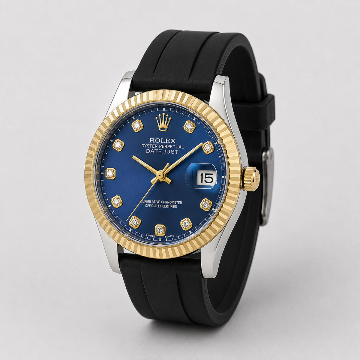 Blue Diamond Dial Watch