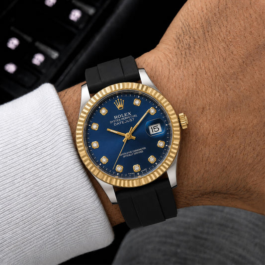 Blue Diamond Dial Watch