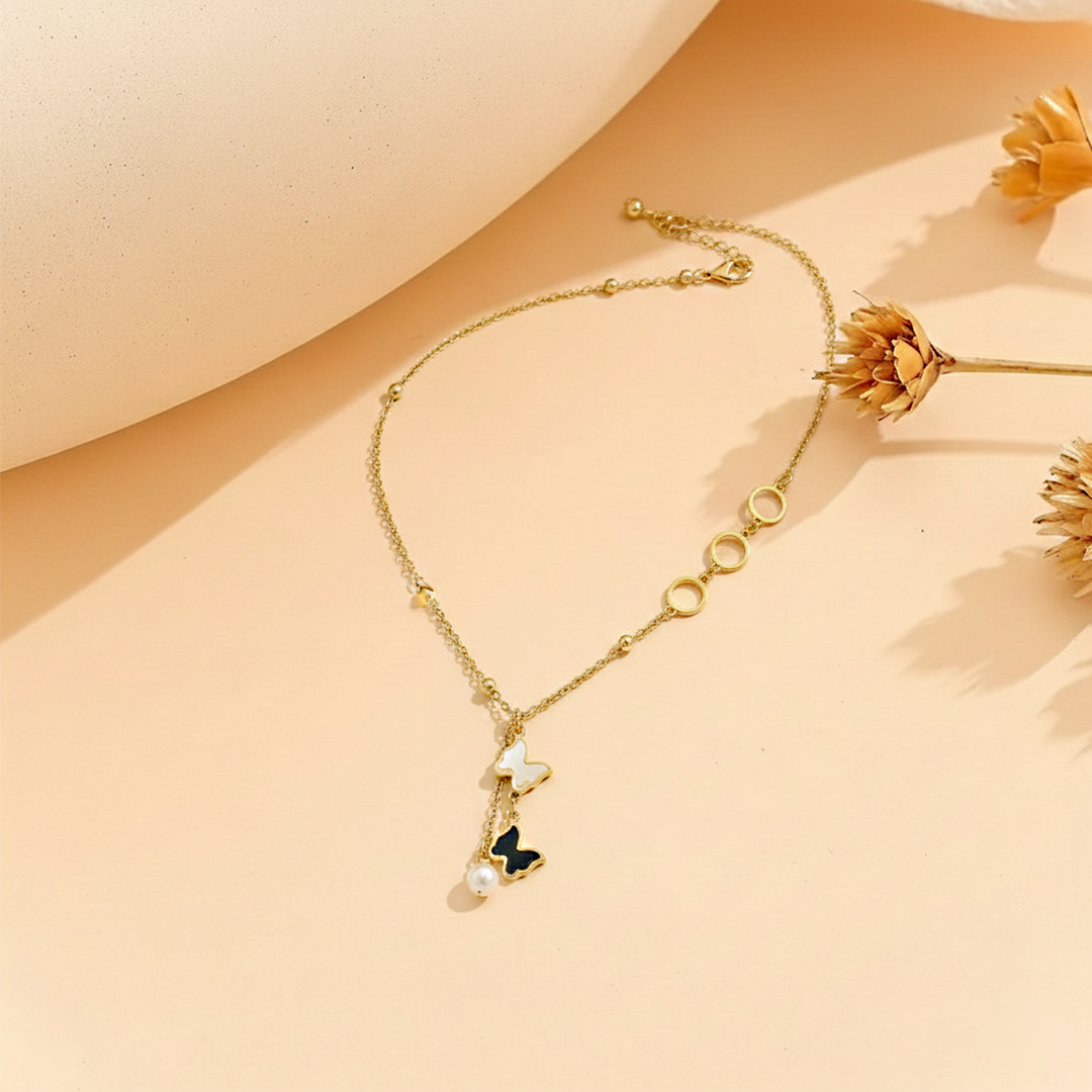 Butterfly Pearl Locket