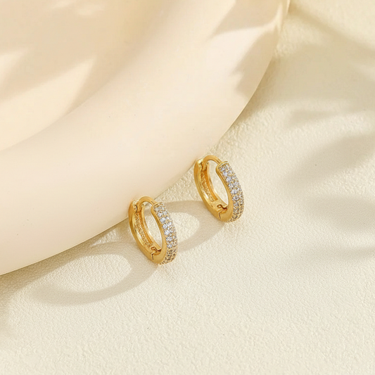 Classic Pave Huggie Hoops