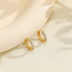 Classic Pave Huggie Hoops