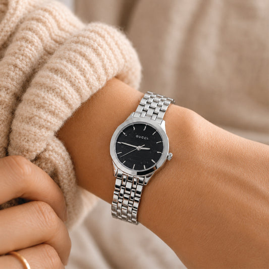 Classic Silver Stainless Steel Wristwatch