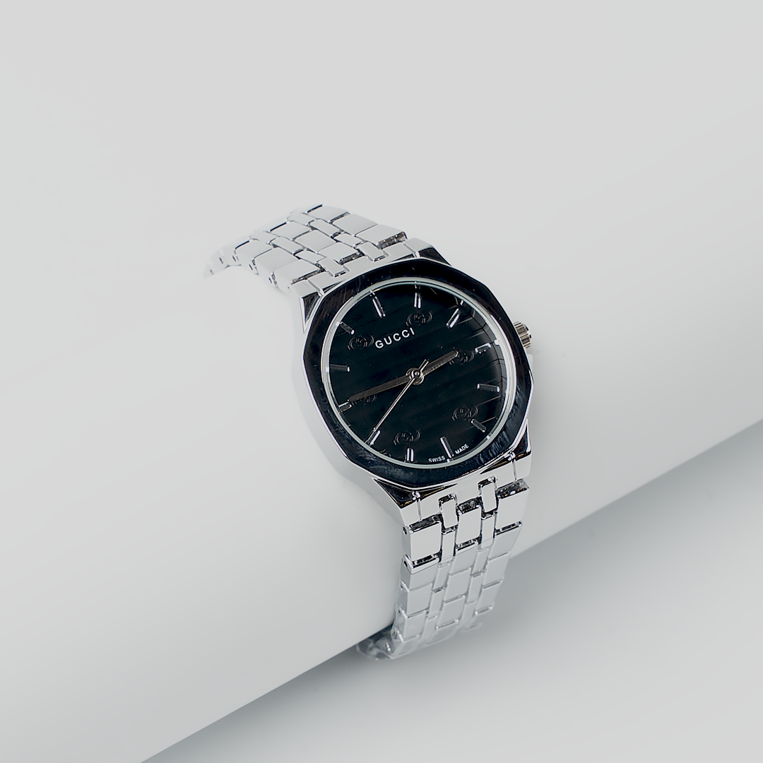 Classic Silver Stainless Steel Wristwatch