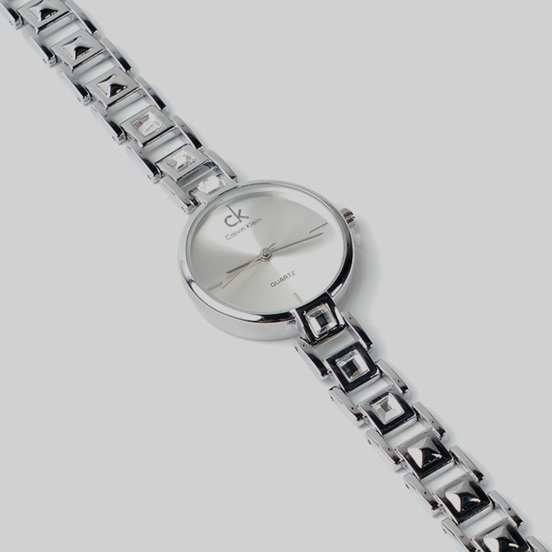 Classic silver ladies bracelet watch everyco