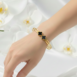 Clover Gold Tone Bracelet