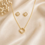 Clover Crystal Locket Set
