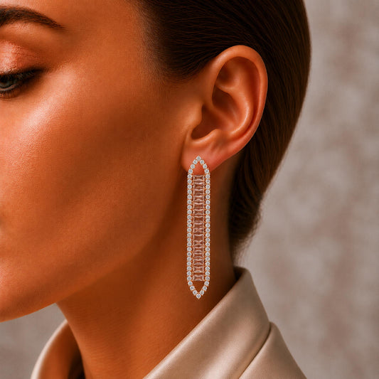 Crystal Bar Earrings