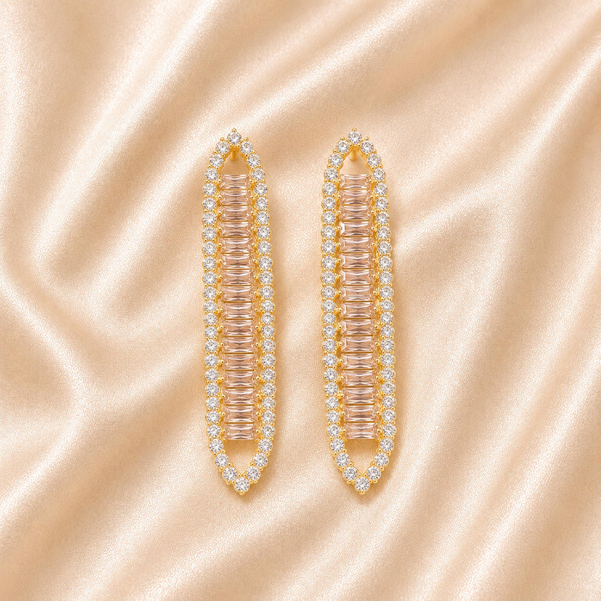 Crystal Bar Earrings