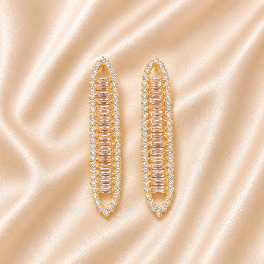 Crystal Bar Earrings