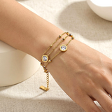 gold crystal bracelet Pakistan elegant design
