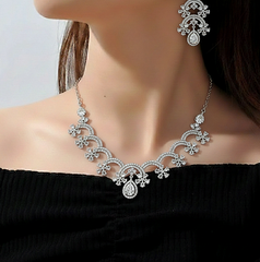 Crystal Necklace Earring Set