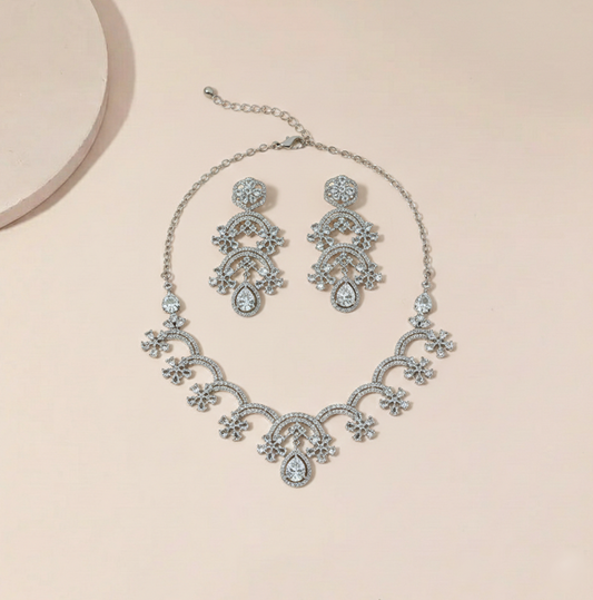 Crystal Necklace Earring Set